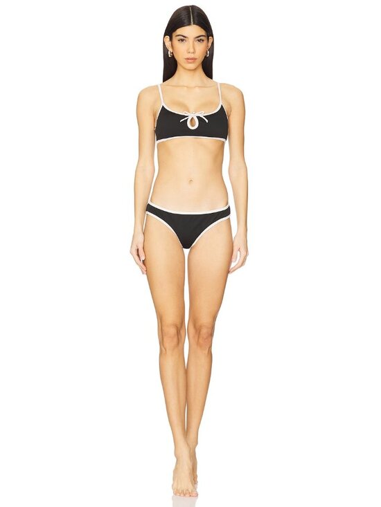 Caroline Constas Other - CAROLINE CONSTAS Ayana Bikini Bottom in Black Ivory Combo